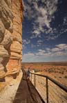 view of outback landscape from lookout on chambers pillar central australia