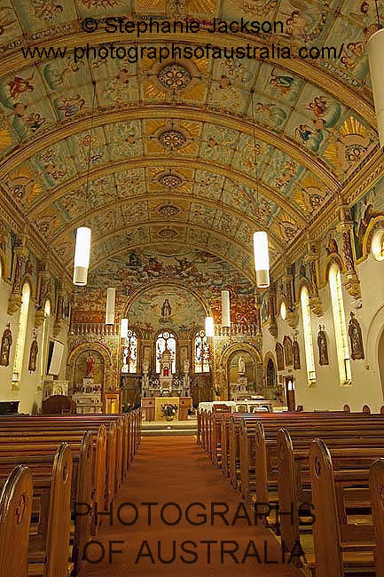 art on ceiling of saint mary's catholic church bairnsdale victoria australia