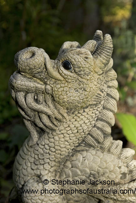 stone dragon garden ornament