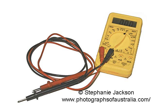digital multimeter on white background