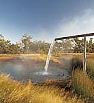 artesian bore and pool in outback queensland australia