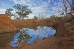 outback waterhole near old police barracks near boulia western queensland australia
