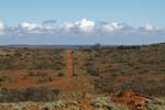 outback track road and landscape