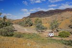 morothome campers at mount chambers gorge track outack flinders ranges south australia