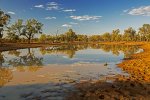 outback waterhole in queensland australia