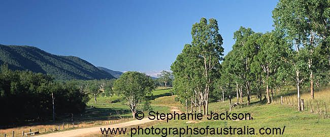 old coach road landscape and track panoramic view
