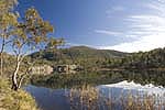 lake at dunns swamp woolemi national park nsw australia