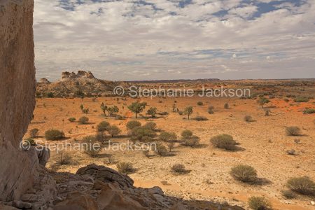 View of outback plains from Chambers Pillar, Northern Territory