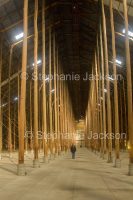 Interior of historic stick shed at Murtoa, Victoria